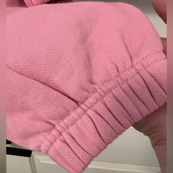 Like new Alo Yoga Stadium Cropped Half Zip Hoodie Pink XS - Picture 7 of 15